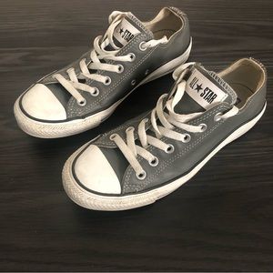 Converse Chuck Taylor All Star Leather Ox Shoes 132174c Grey men's 6 Wo’s 8